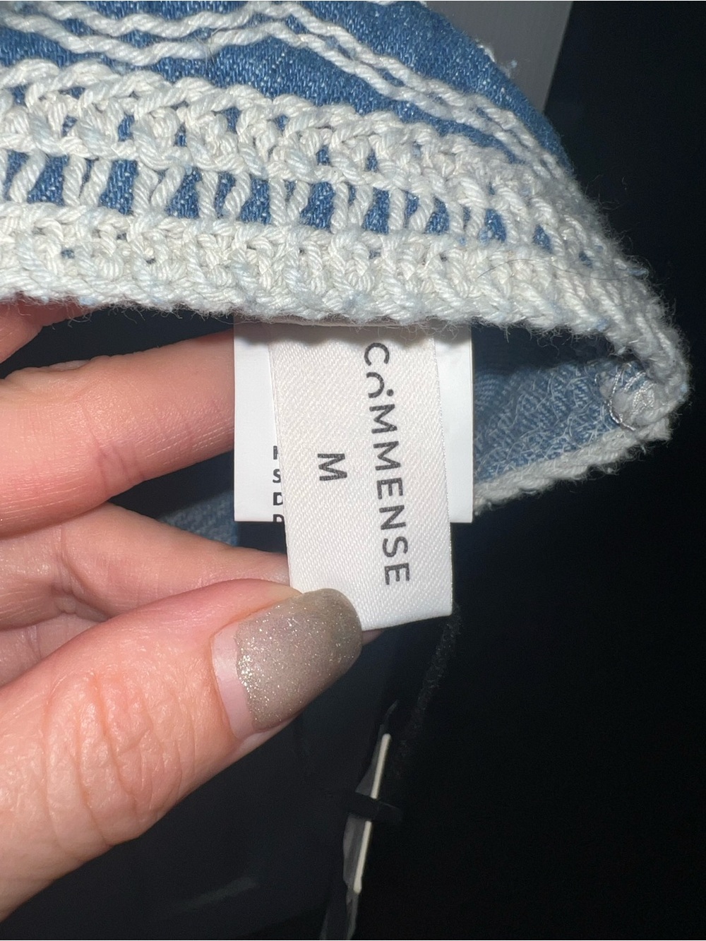 Commense Blue Embroidered vest - Picture 2 of 5